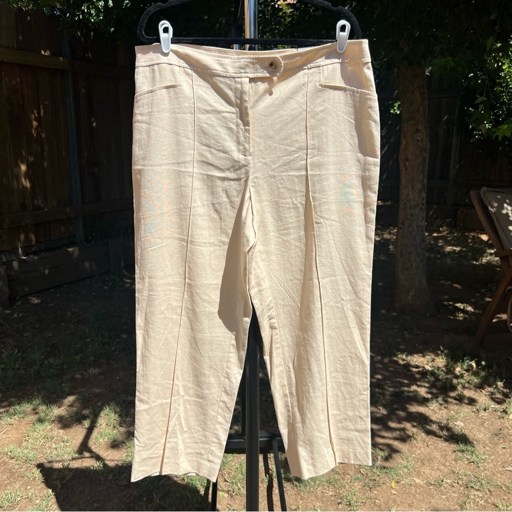Anne Klein Linen Pants Cropped